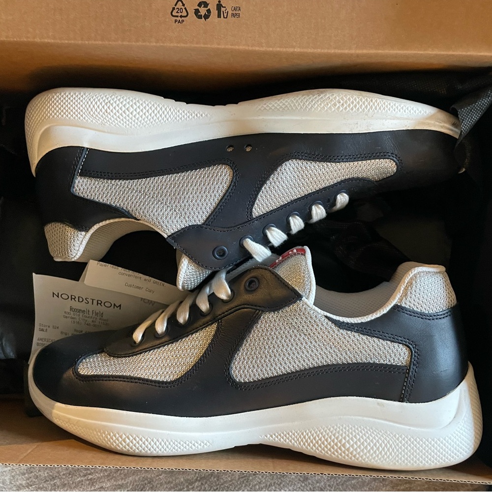 American Cup Pradas. Worn once. Size US 9. Authentic with receipt